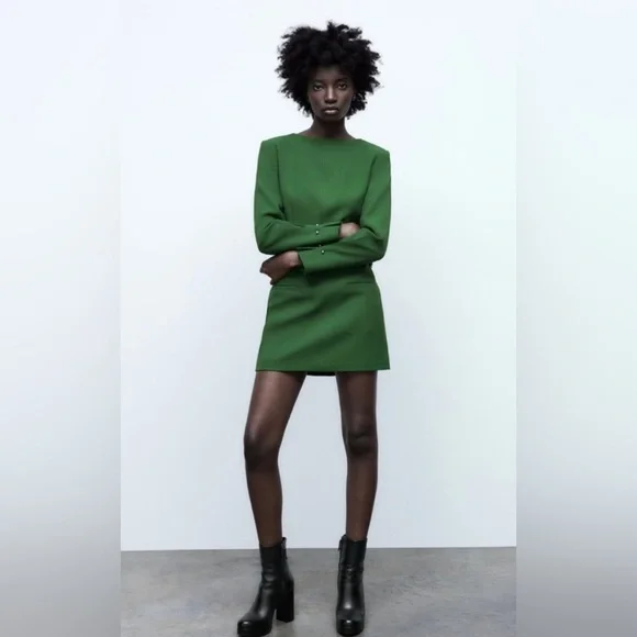 zara green short dress Zapaka Women Peacock V-Neck Backless Wedding Guest Dress with Slit Mermaid Wedding Party Dress, Eucalyptus / US12 main image 0